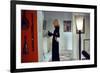 Le grand blond with une chaussure noire by Yves Robert with Mireille Darc ici dans une robe by Guy -null-Framed Photo