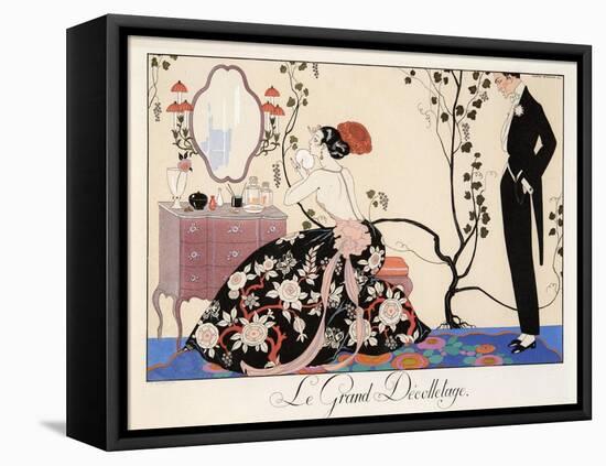 Le Grand Décolletage, 1921-Georges Barbier-Framed Stretched Canvas