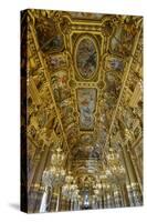 Le Grand Foyer with Frescoes and Ornate Ceiling by Paul Baudry, Opera Garnier, Paris, France-G & M Therin-Weise-Stretched Canvas