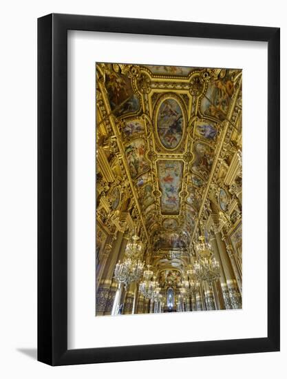 Le Grand Foyer with Frescoes and Ornate Ceiling by Paul Baudry, Opera Garnier, Paris, France-G & M Therin-Weise-Framed Photographic Print