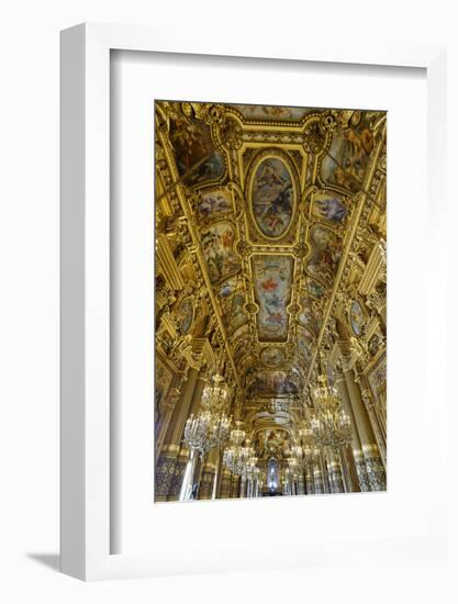 Le Grand Foyer with Frescoes and Ornate Ceiling by Paul Baudry, Opera Garnier, Paris, France-G & M Therin-Weise-Framed Photographic Print