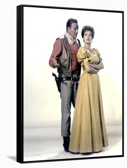 Le grand McLintock (McLINTOCK ! ) by Andrew V. McLaglen with John Wayne and Maureen O'Hara, 1963 (p-null-Framed Stretched Canvas