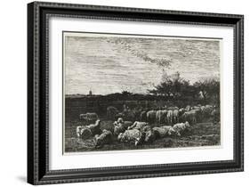 Le Grand Parc a Moutons, 1862-Charles Francois Daubigny-Framed Giclee Print