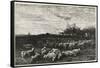 Le Grand Parc a Moutons, 1862-Charles Francois Daubigny-Framed Stretched Canvas