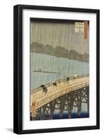 Le grand pont : averse soudaine à Ataké-Ando Hiroshige-Framed Giclee Print