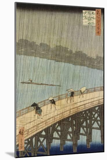 Le grand pont : averse soudaine à Ataké-Ando Hiroshige-Mounted Giclee Print
