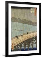 Le grand pont : averse soudaine à Ataké-Ando Hiroshige-Framed Giclee Print