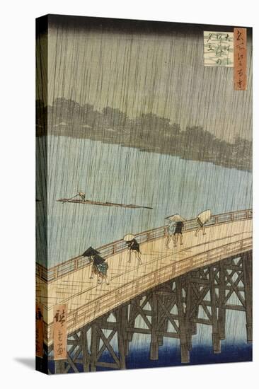 Le grand pont : averse soudaine à Ataké-Ando Hiroshige-Stretched Canvas