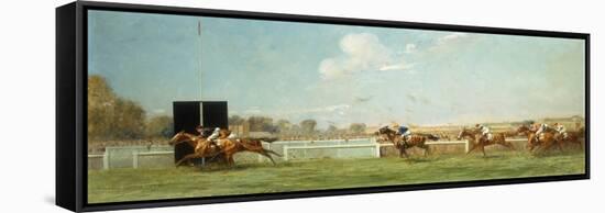 Le Grand Prix de Paris at Longchamp, 1933-Eugene Pechaubes-Framed Stretched Canvas