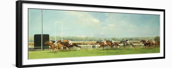 Le Grand Prix de Paris at Longchamp, 1933-Eugene Pechaubes-Framed Premium Giclee Print