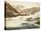 Le Grand Saint-Bernard, le lac et les hospices : paysage de montagne-null-Stretched Canvas