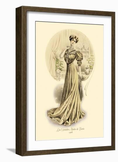 Le Grandes Modes de Paris: Golden Gown-null-Framed Art Print