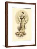 Le Grandes Modes de Paris: Golden Gown-null-Framed Art Print