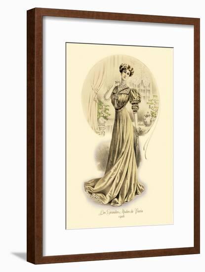 Le Grandes Modes de Paris: Golden Gown-null-Framed Art Print