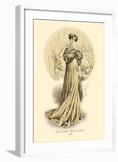 Le Grandes Modes de Paris: Golden Gown-null-Framed Art Print