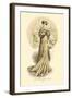 Le Grandes Modes de Paris: Golden Gown-null-Framed Art Print