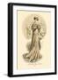 Le Grandes Modes de Paris: Golden Gown-null-Framed Art Print