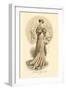 Le Grandes Modes de Paris: Golden Gown-null-Framed Art Print