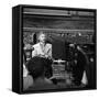 LE GUEPARD, 1963 par LUCHINO VISCONTI, ici Burt Lancaster sur le tournage (b/w photo)-null-Framed Stretched Canvas