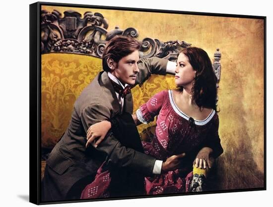 Le Guepard The Leopard by Luchino Visconti with Alain Delon and Claudia Cardinale, 1963 (Palmed'or,-null-Framed Stretched Canvas