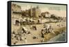 Le Havre Beach-null-Framed Stretched Canvas