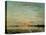 Le Havre, coucher de soleil a mer basse-La Havre, sunset at low tide, 1884 Oil on canvas-Eugene Boudin-Stretched Canvas