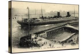 Le Havre, Dampfschiff La Provence, Sgtm, Abfahrt-null-Stretched Canvas