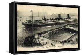 Le Havre, Dampfschiff La Provence, Sgtm, Abfahrt-null-Framed Stretched Canvas
