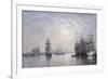 Le Havre, Eure Basin, Sailing Boats at Anchor, Sunset-Eugène Boudin-Framed Giclee Print