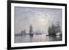Le Havre, Eure Basin, Sailing Boats at Anchor, Sunset-Eugène Boudin-Framed Giclee Print