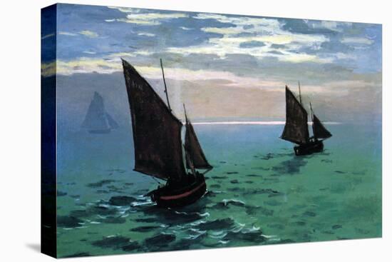 Le Havre - Exit The Fishing Boats From The Port-Claude Monet-Stretched Canvas