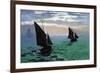 Le Havre - Exit The Fishing Boats From The Port-Claude Monet-Framed Art Print