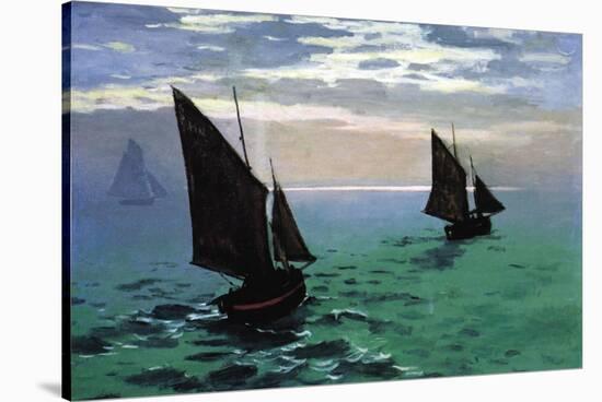 Le Havre - Exit The Fishing Boats From The Port-Claude Monet-Stretched Canvas