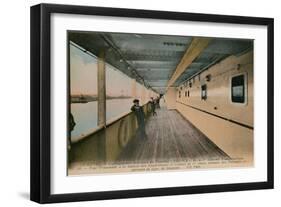 Le Havre - Interior of SS France, Ocean Liner Owned by Compagnie Generale Transatlantique.…-French Photographer-Framed Giclee Print