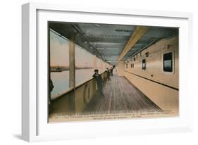 Le Havre - Interior of SS France, Ocean Liner Owned by Compagnie Generale Transatlantique.…-French Photographer-Framed Giclee Print