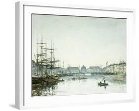 Le Havre, Le Bassin du Commerce-Eugène Boudin-Framed Giclee Print