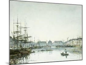 Le Havre, Le Bassin du Commerce-Eugène Boudin-Mounted Giclee Print