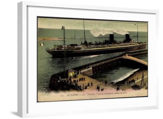 Le Havre, Paquebot La Provence, Sgtm, Port--Framed Giclee Print