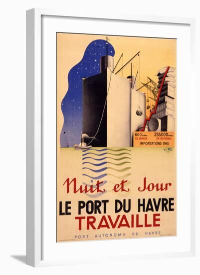 Le Havre Port Poster-null-Framed Art Print