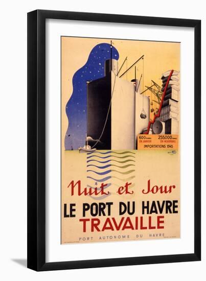 Le Havre Port Poster-null-Framed Art Print