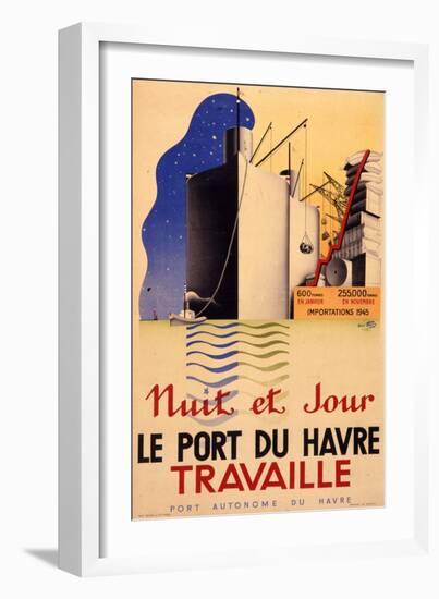 Le Havre Port Poster-null-Framed Art Print