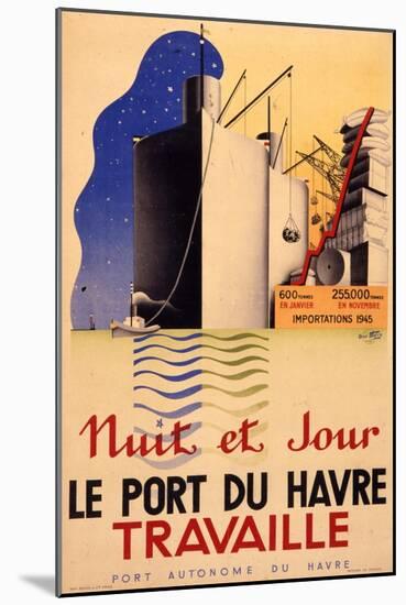 Le Havre Port Poster-null-Mounted Art Print