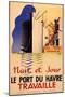 Le Havre Port Poster-null-Mounted Art Print