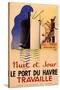 Le Havre Port Poster-null-Stretched Canvas