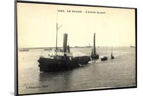 Le Havre, Schlepper Im Hafen, Segelboote-null-Mounted Giclee Print