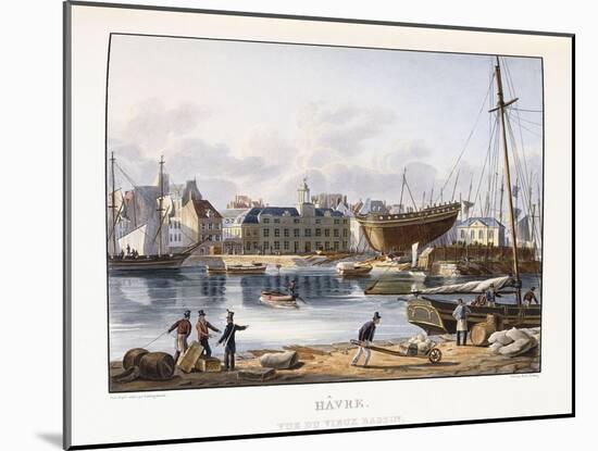 Le Havre, Seen from the Old Dock, 1823-1826-Thales Fielding-Mounted Giclee Print