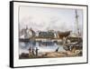 Le Havre, Seen from the Old Dock, 1823-1826-Thales Fielding-Framed Stretched Canvas
