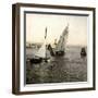 Le Havre (Seine-Maritime, France), Boat Entering the Port, 1903-Leon, Levy et Fils-Framed Photographic Print