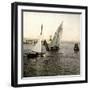 Le Havre (Seine-Maritime, France), Boat Entering the Port, 1903-Leon, Levy et Fils-Framed Photographic Print