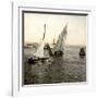 Le Havre (Seine-Maritime, France), Boat Entering the Port, 1903-Leon, Levy et Fils-Framed Photographic Print
